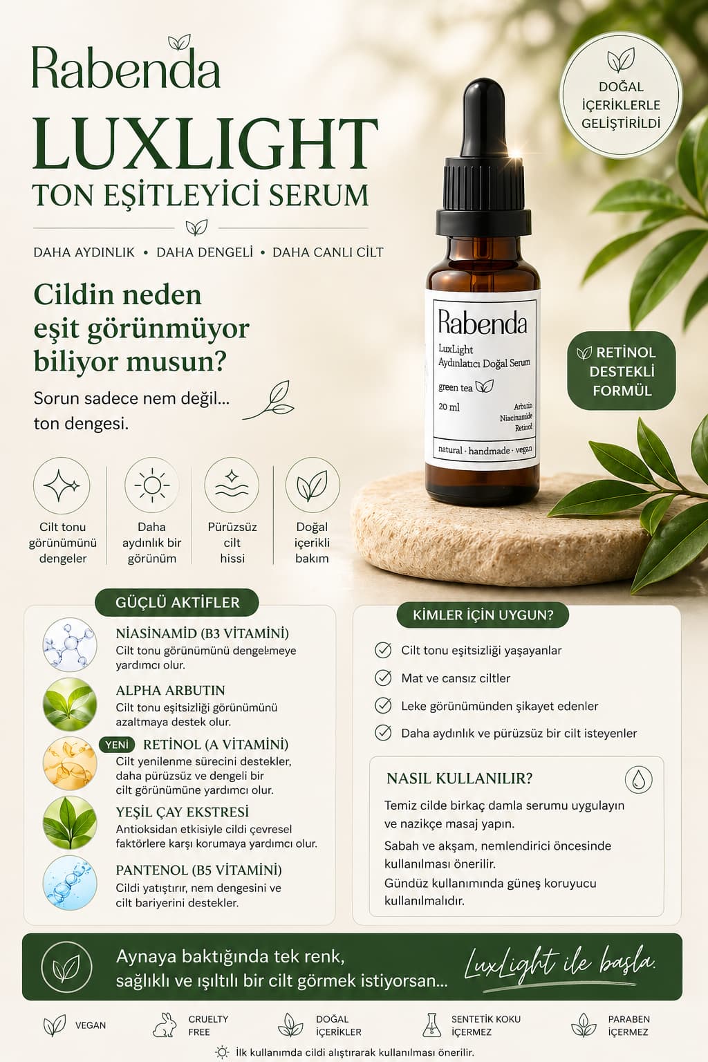 Ton Eşitleyici Serum - Rabendanatural