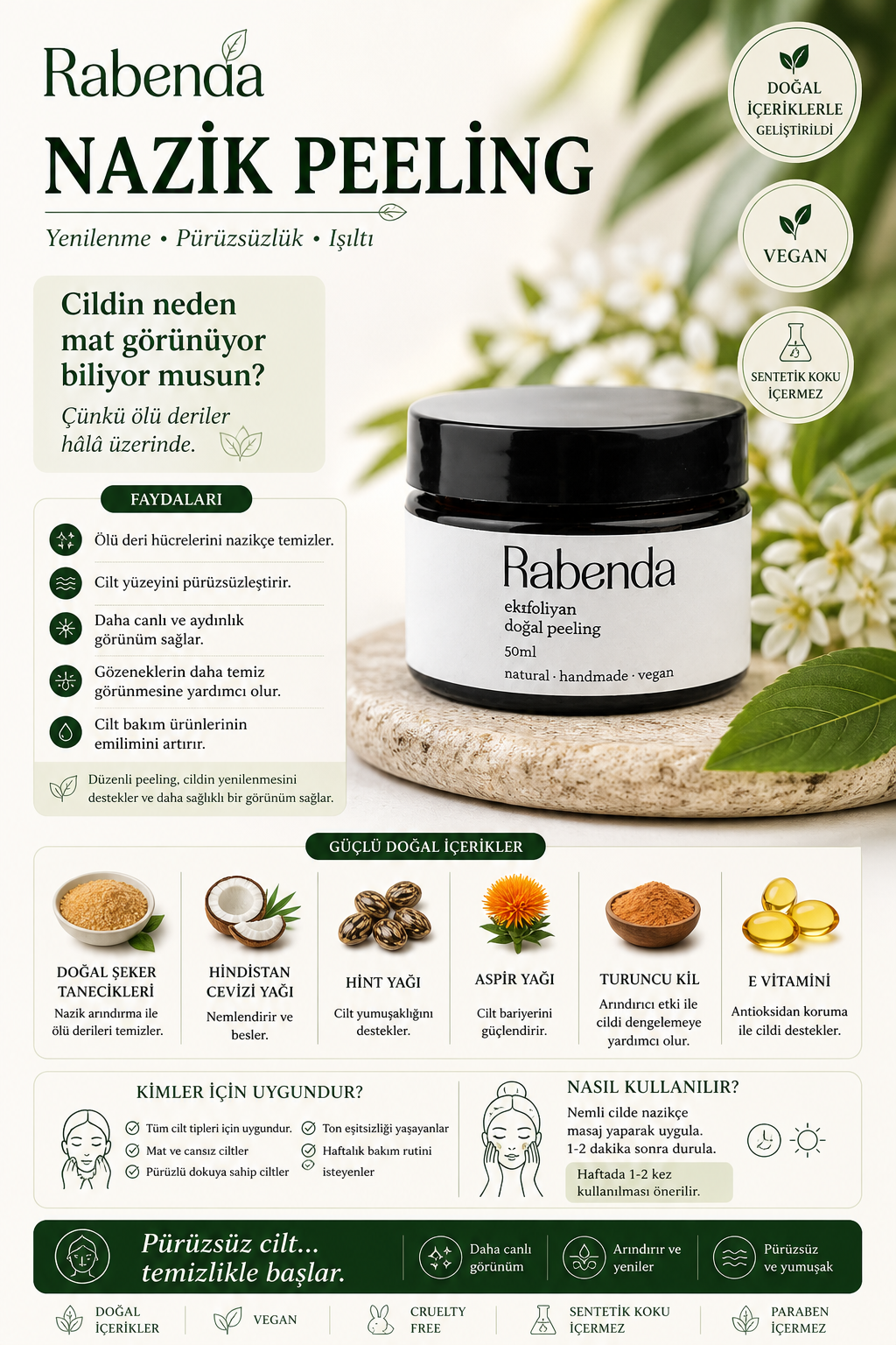 Nazik Peeling - Rabendanatural