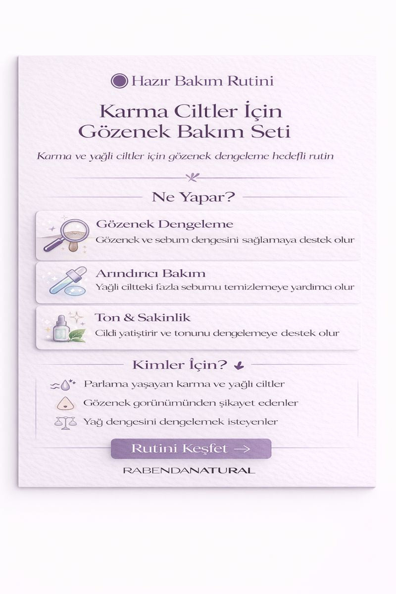 Karma Ciltler İçin Gözenek Bakım Seti sıkılaştırıcı gözenek arındırıcı
