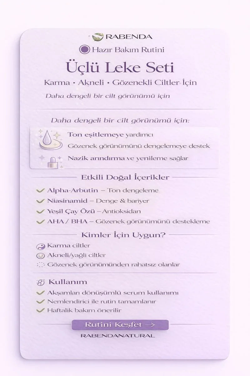 Karma Ciltler İçin Leke Seti - Rabendanatural
