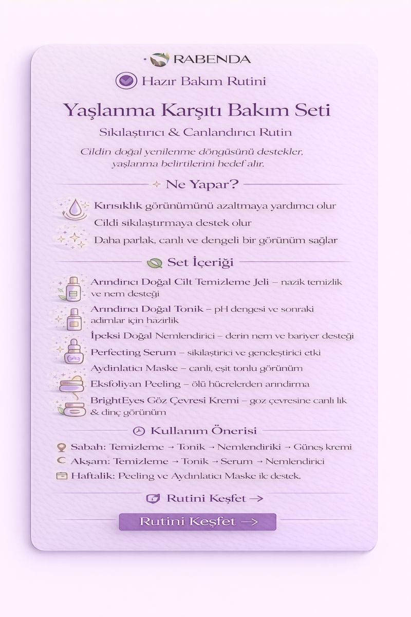 Sıkılaştırıcı Canlandırıcı Bakım Rutini anti-aging kırışıklık karşıtı
